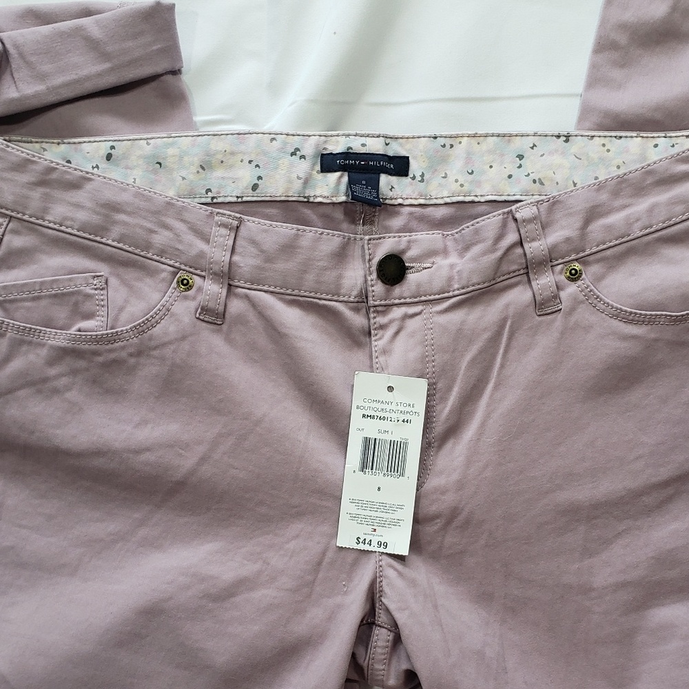Tommy Hilfiger lavender rolled cuff pants